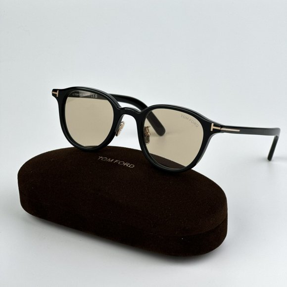Tom Ford Other - NEW Tom Ford FT0977-D 01A Shiny Black Smoke Round Unisex Sunglasses